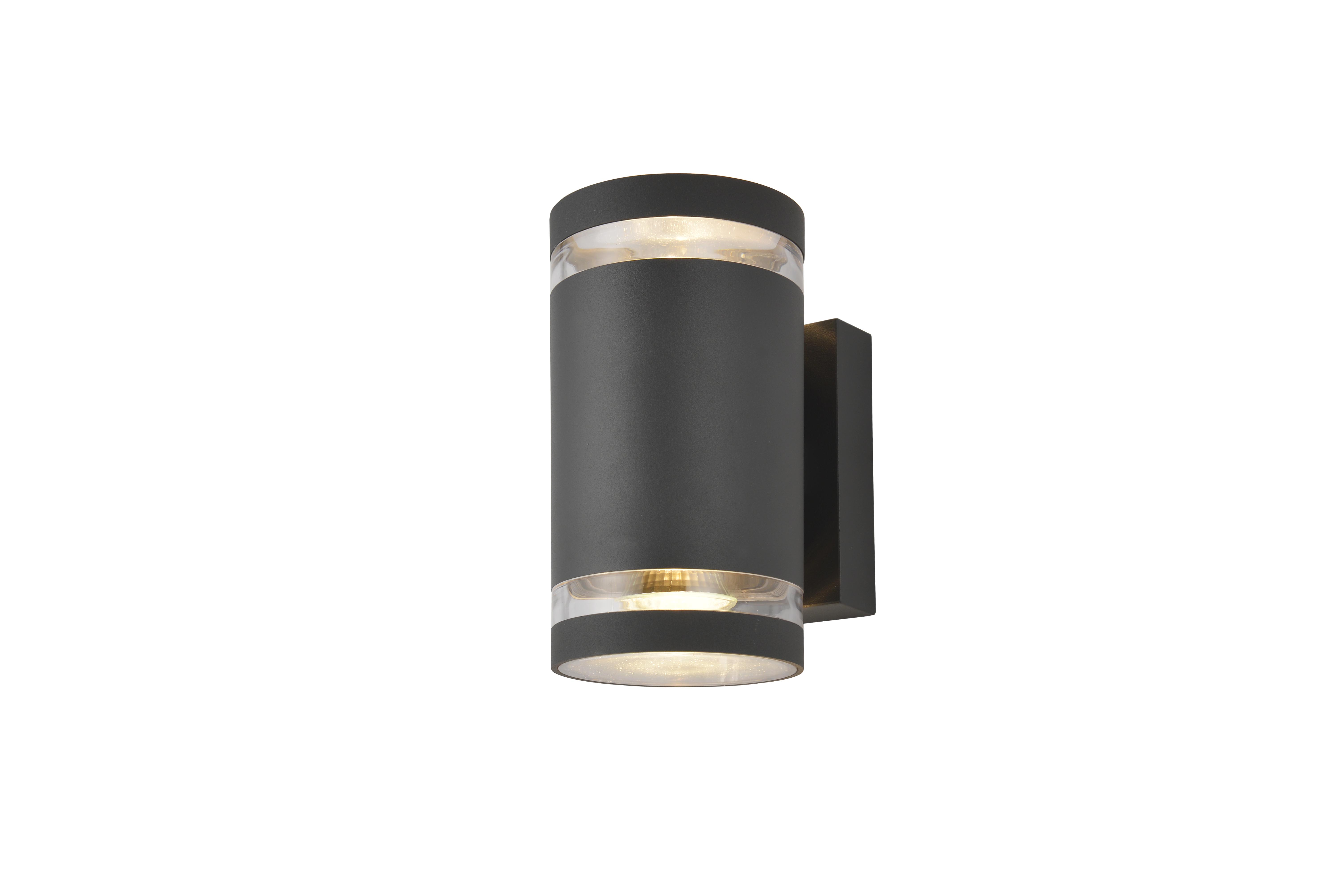 Lens 2 Light Outdoor Up and Down Wall Light Anthracite